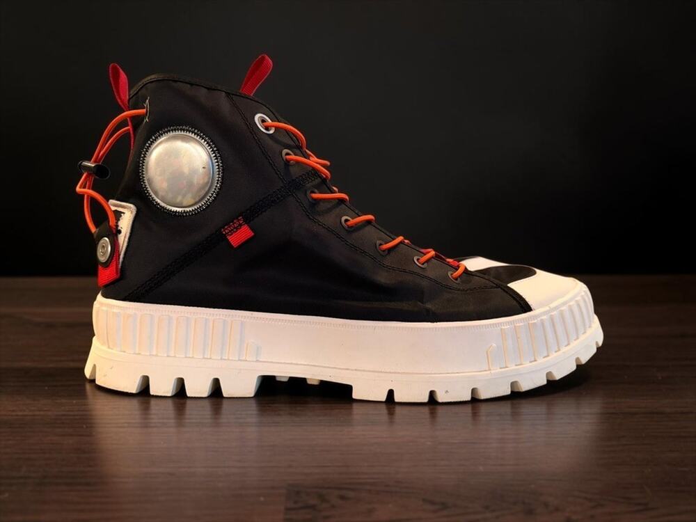 Palladium Pallashock Mid Ticket To Earth Black White Boots Men’s Size 13